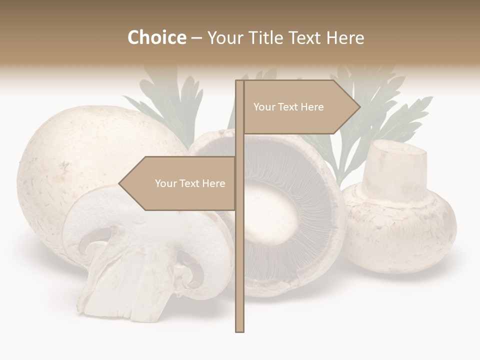 Isolated On White Brown Healthy Eating PowerPoint Template