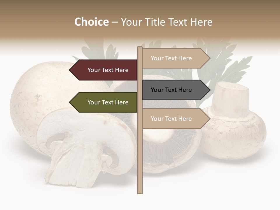 Isolated On White Brown Healthy Eating PowerPoint Template