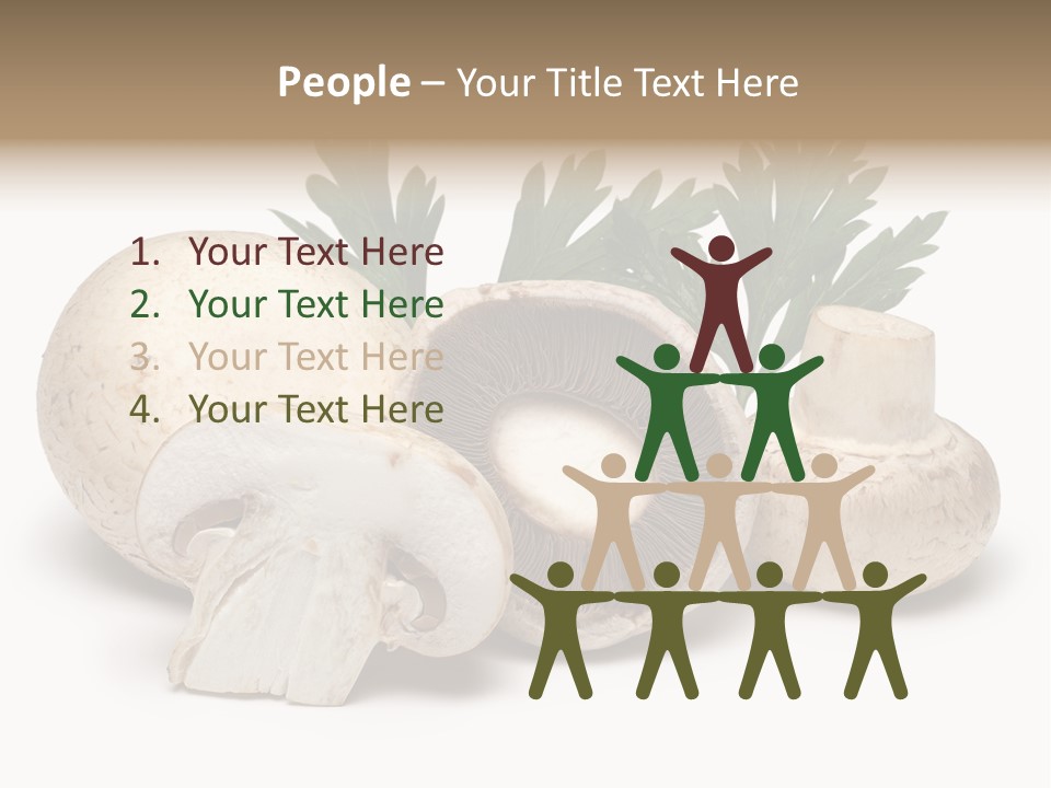 Isolated On White Brown Healthy Eating PowerPoint Template