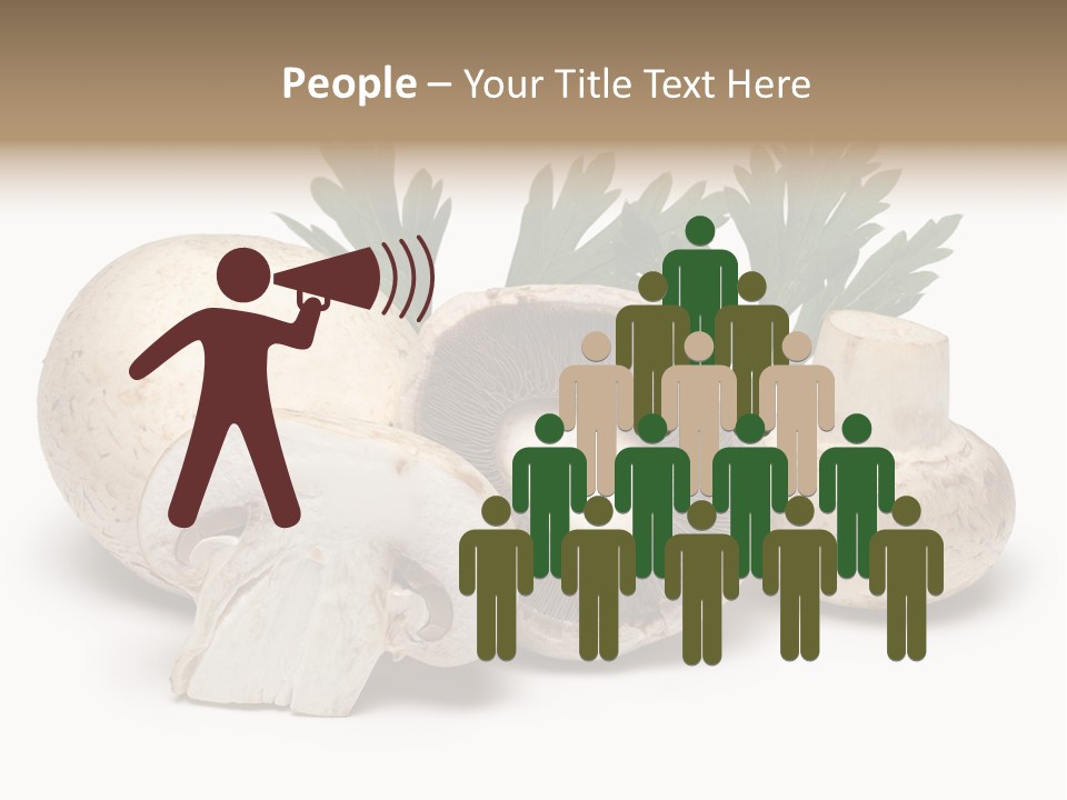 Isolated On White Brown Healthy Eating PowerPoint Template