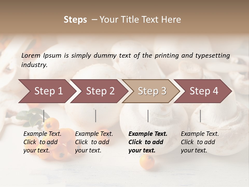 Raw Porcini Lifestyle PowerPoint Template