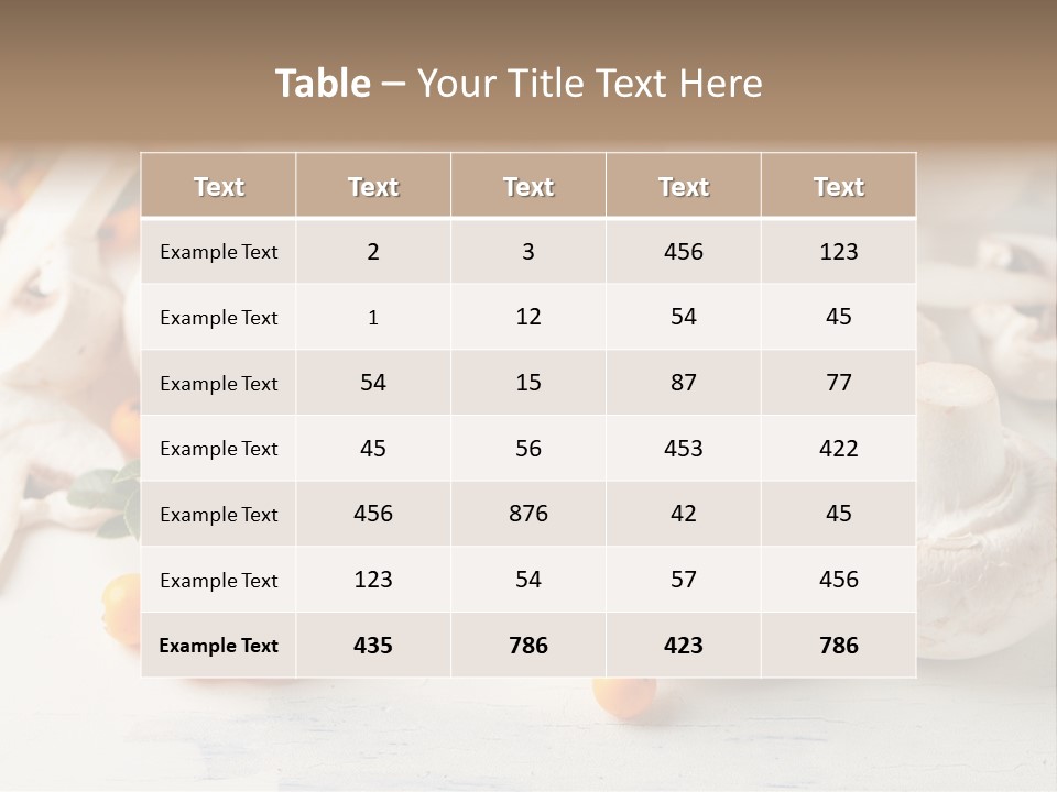 Raw Porcini Lifestyle PowerPoint Template