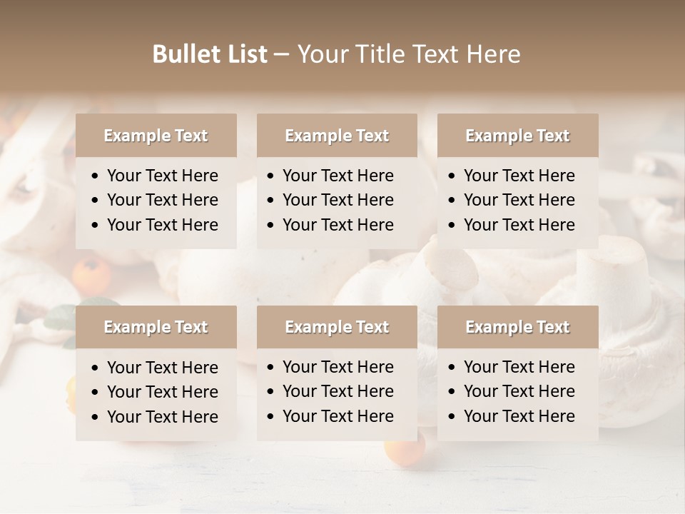 Raw Porcini Lifestyle PowerPoint Template