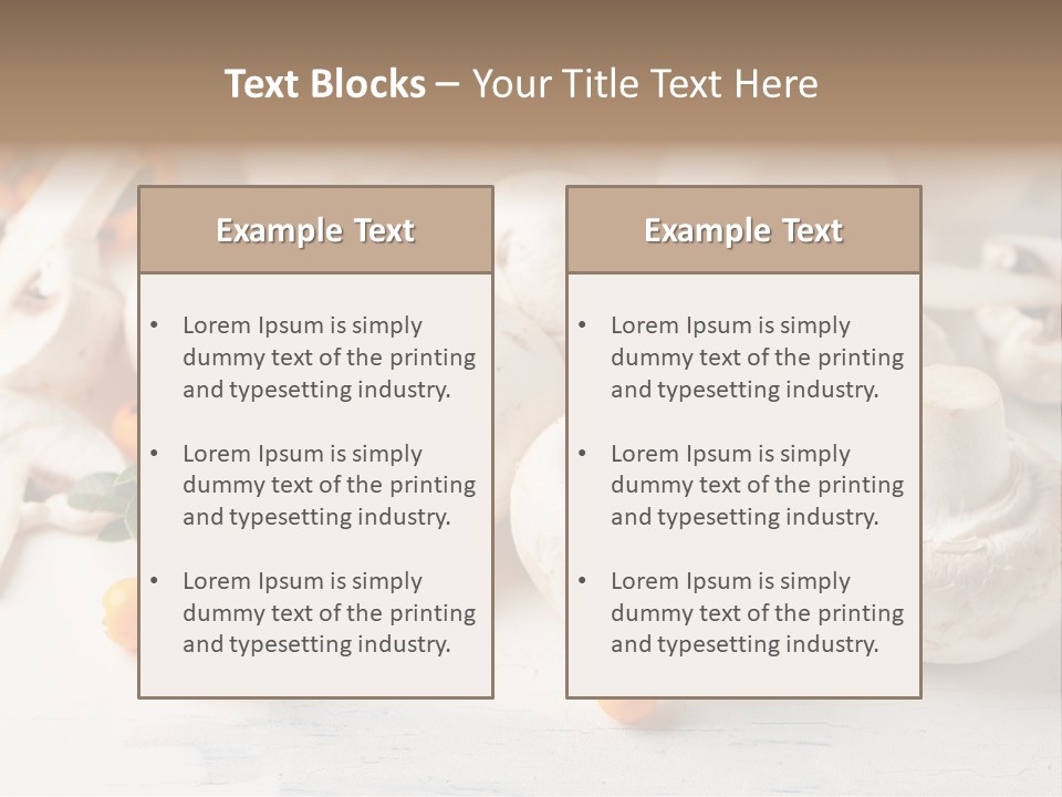 Raw Porcini Lifestyle PowerPoint Template
