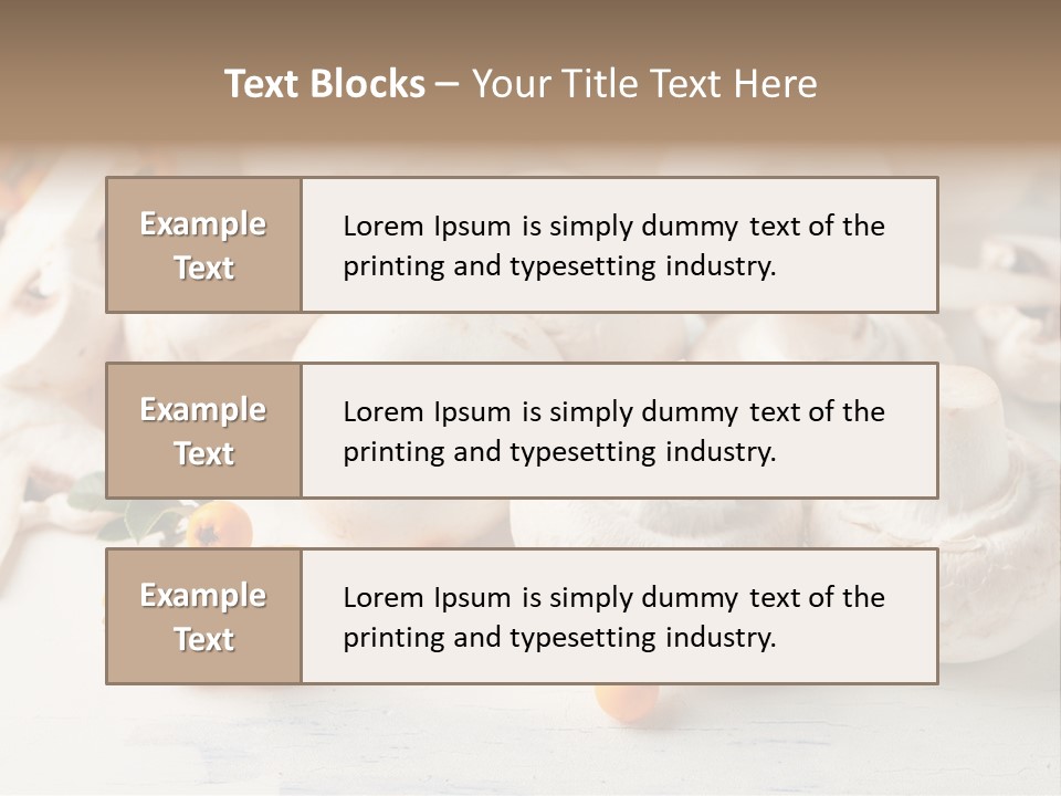 Raw Porcini Lifestyle PowerPoint Template