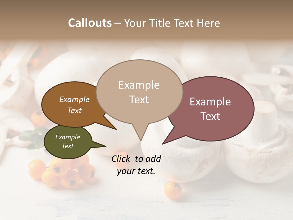 Raw Porcini Lifestyle PowerPoint Template
