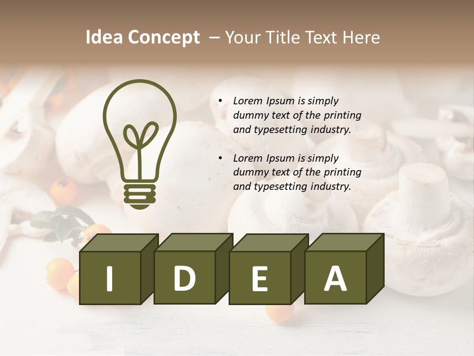 Raw Porcini Lifestyle PowerPoint Template