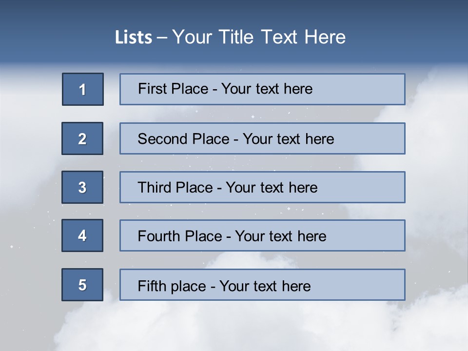 Clouds Space Background Starry PowerPoint Template