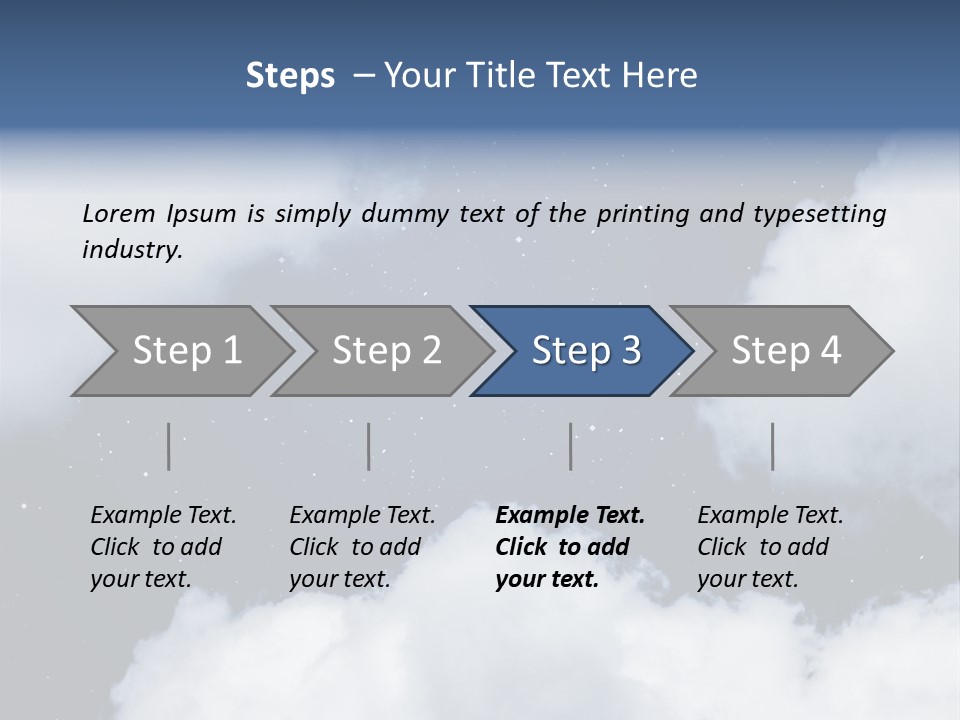 Clouds Space Background Starry PowerPoint Template