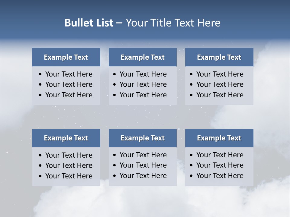 Clouds Space Background Starry PowerPoint Template