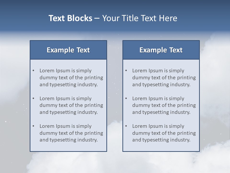 Clouds Space Background Starry PowerPoint Template