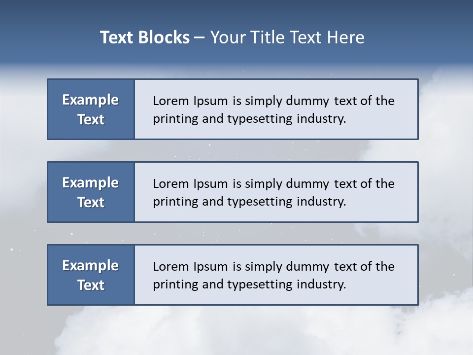 Clouds Space Background Starry PowerPoint Template