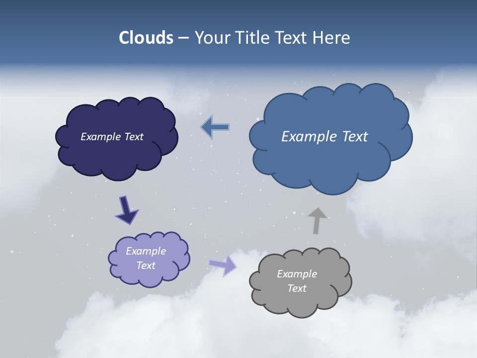 Clouds Space Background Starry PowerPoint Template