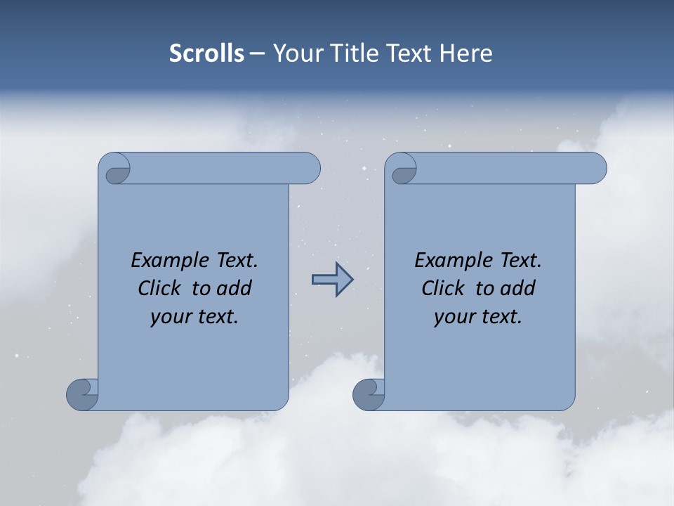 Clouds Space Background Starry PowerPoint Template