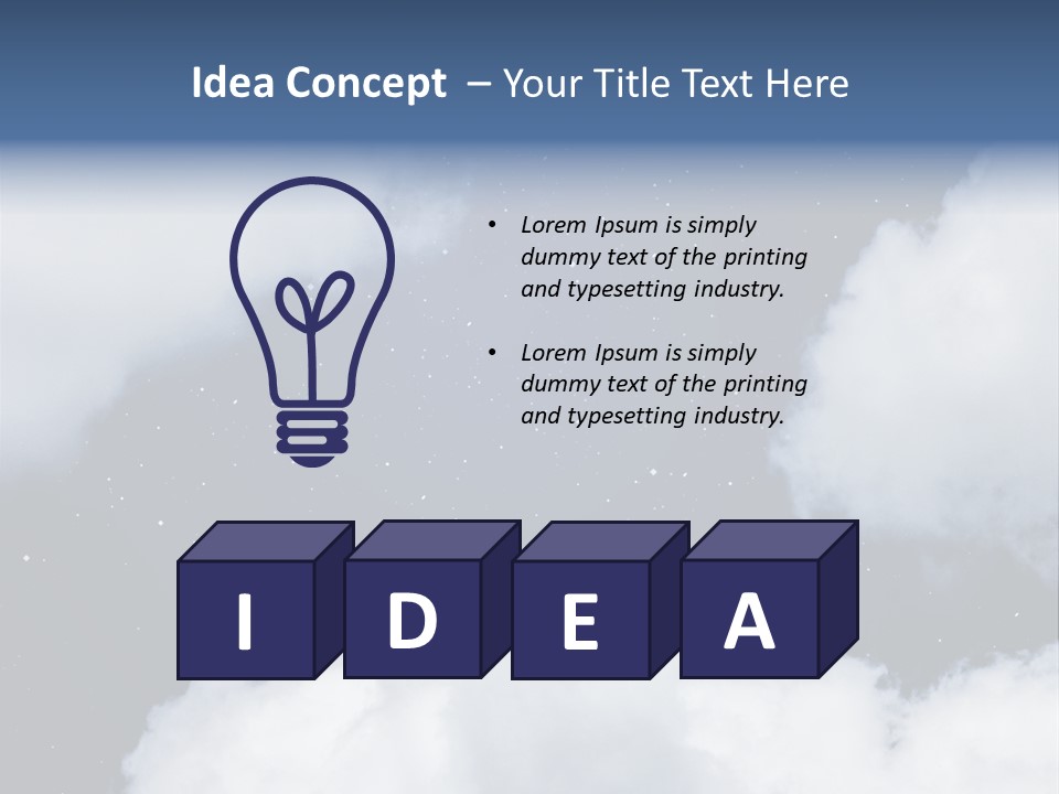 Clouds Space Background Starry PowerPoint Template