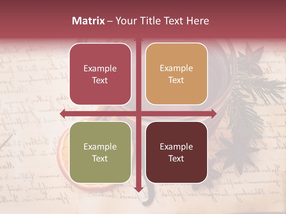 Weihnachtlich Stimmung Glastasse PowerPoint Template