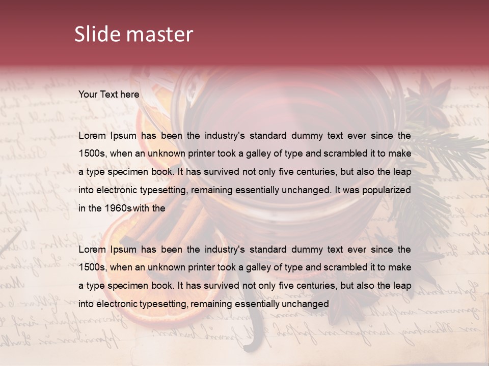 Weihnachtlich Stimmung Glastasse PowerPoint Template