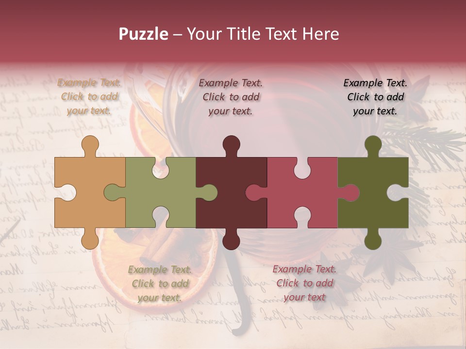 Weihnachtlich Stimmung Glastasse PowerPoint Template