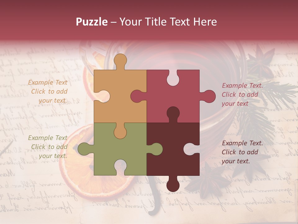 Weihnachtlich Stimmung Glastasse PowerPoint Template