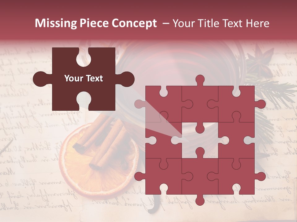 Weihnachtlich Stimmung Glastasse PowerPoint Template