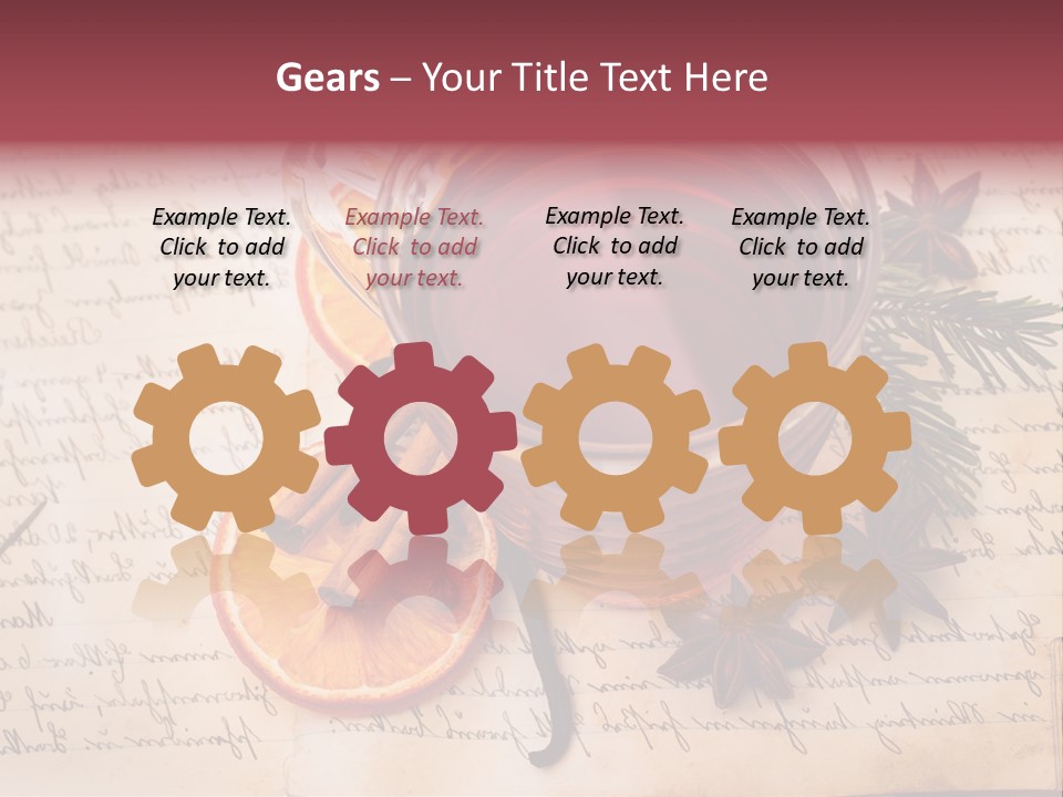 Weihnachtlich Stimmung Glastasse PowerPoint Template