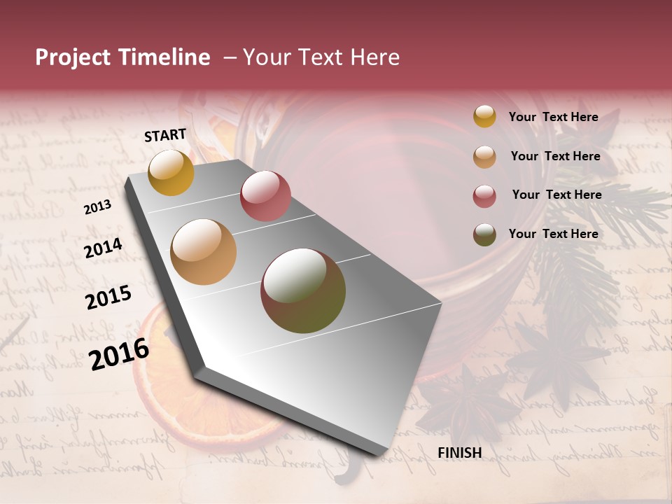 Weihnachtlich Stimmung Glastasse PowerPoint Template