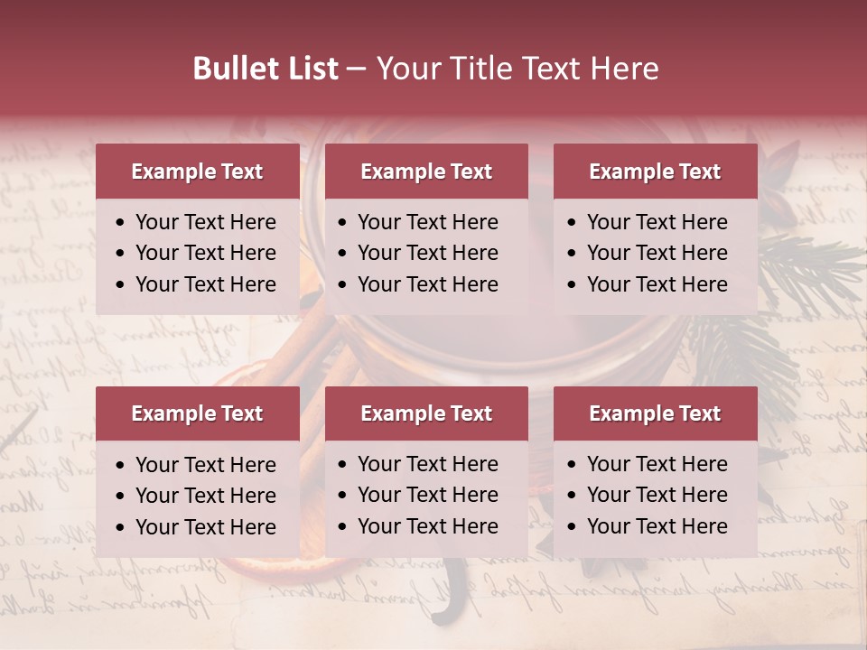 Weihnachtlich Stimmung Glastasse PowerPoint Template