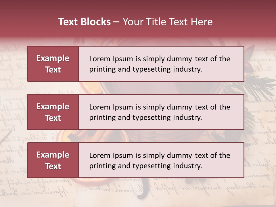 Weihnachtlich Stimmung Glastasse PowerPoint Template