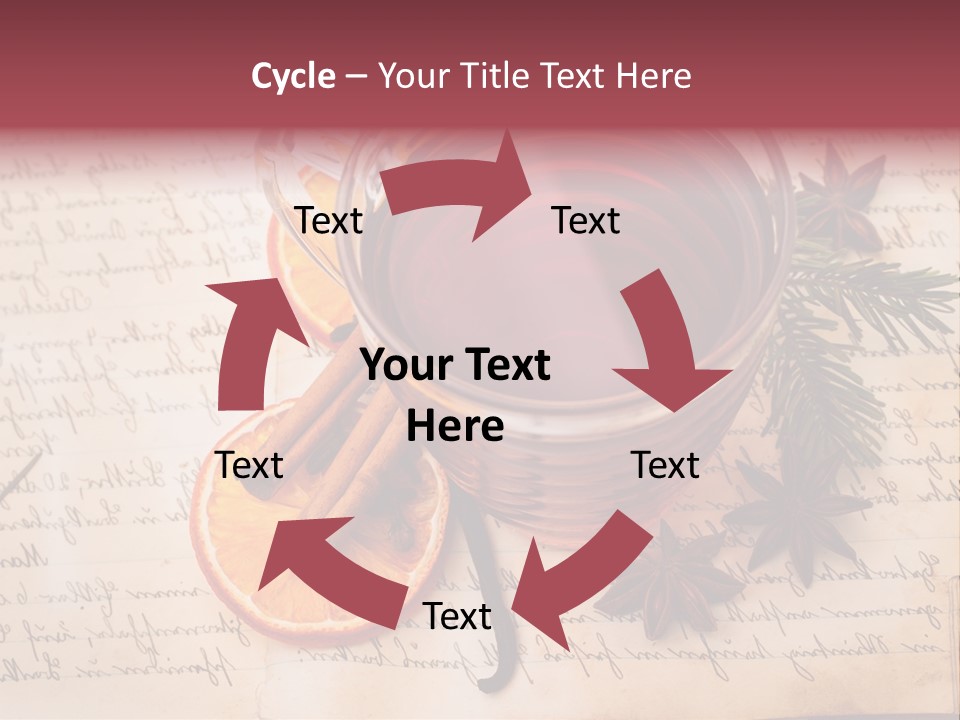 Weihnachtlich Stimmung Glastasse PowerPoint Template