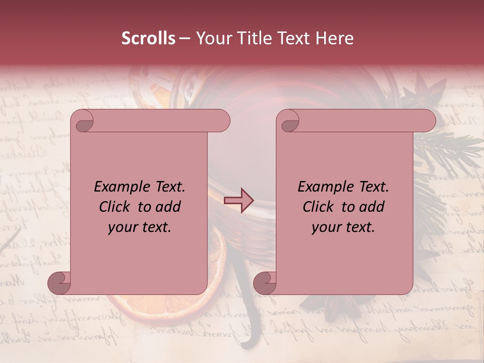 Weihnachtlich Stimmung Glastasse PowerPoint Template