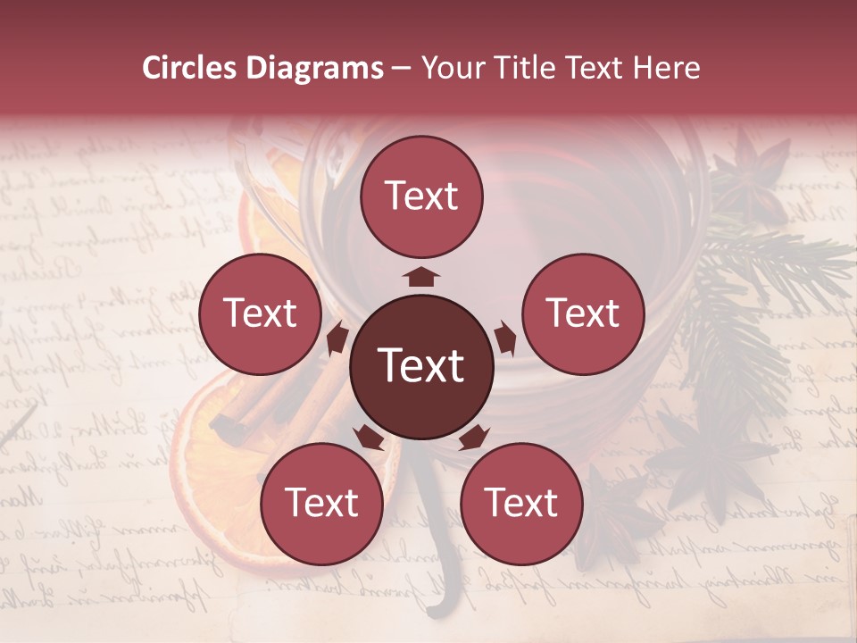 Weihnachtlich Stimmung Glastasse PowerPoint Template