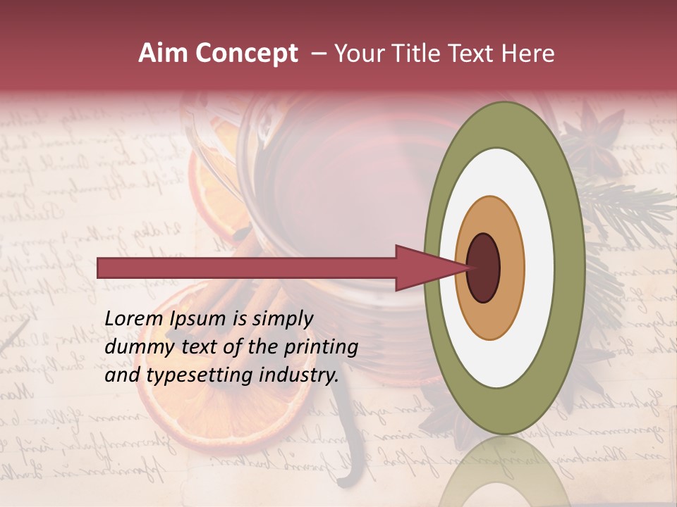 Weihnachtlich Stimmung Glastasse PowerPoint Template