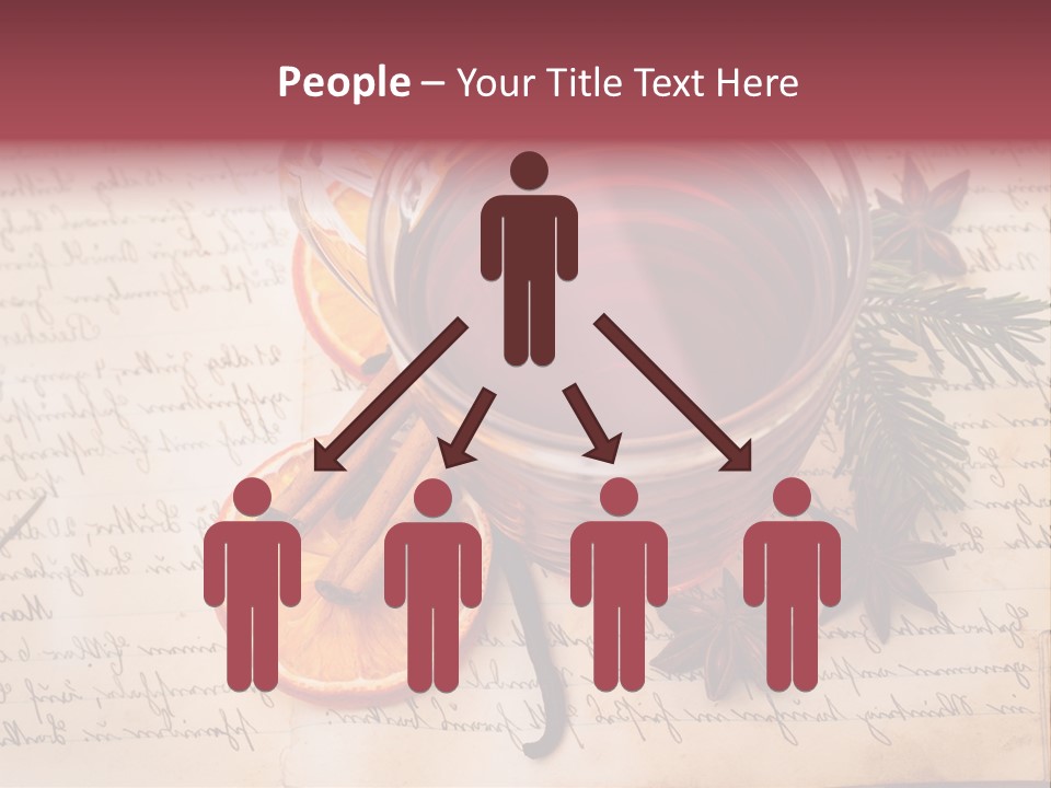 Weihnachtlich Stimmung Glastasse PowerPoint Template