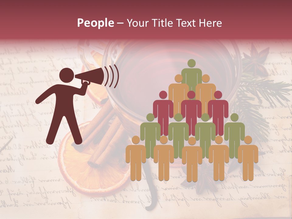 Weihnachtlich Stimmung Glastasse PowerPoint Template