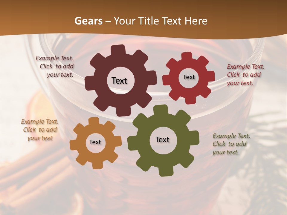 Weihnachten Tradition Tee PowerPoint Template