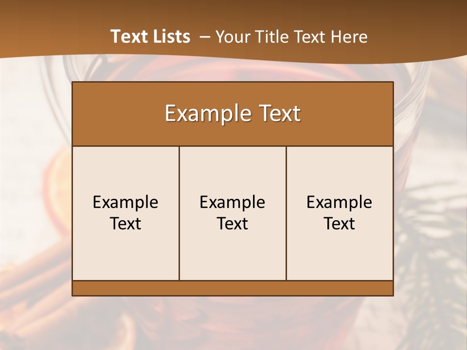 Weihnachten Tradition Tee PowerPoint Template