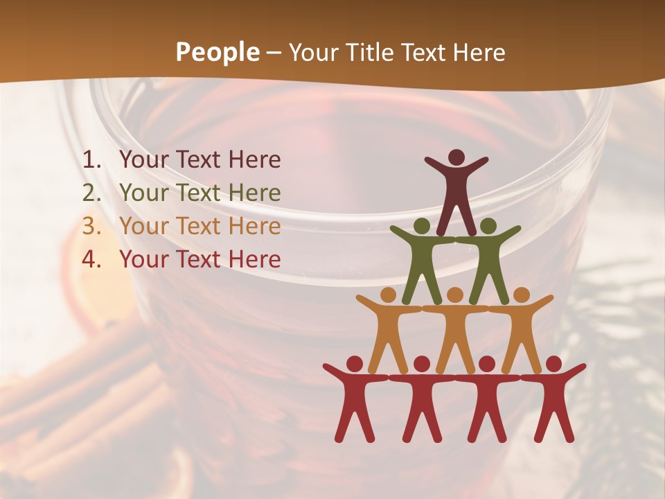 Weihnachten Tradition Tee PowerPoint Template