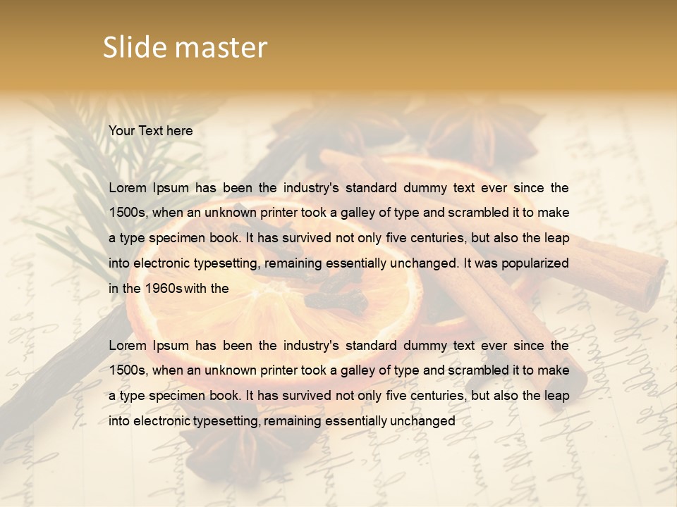 Schrift Zimt Vanille PowerPoint Template