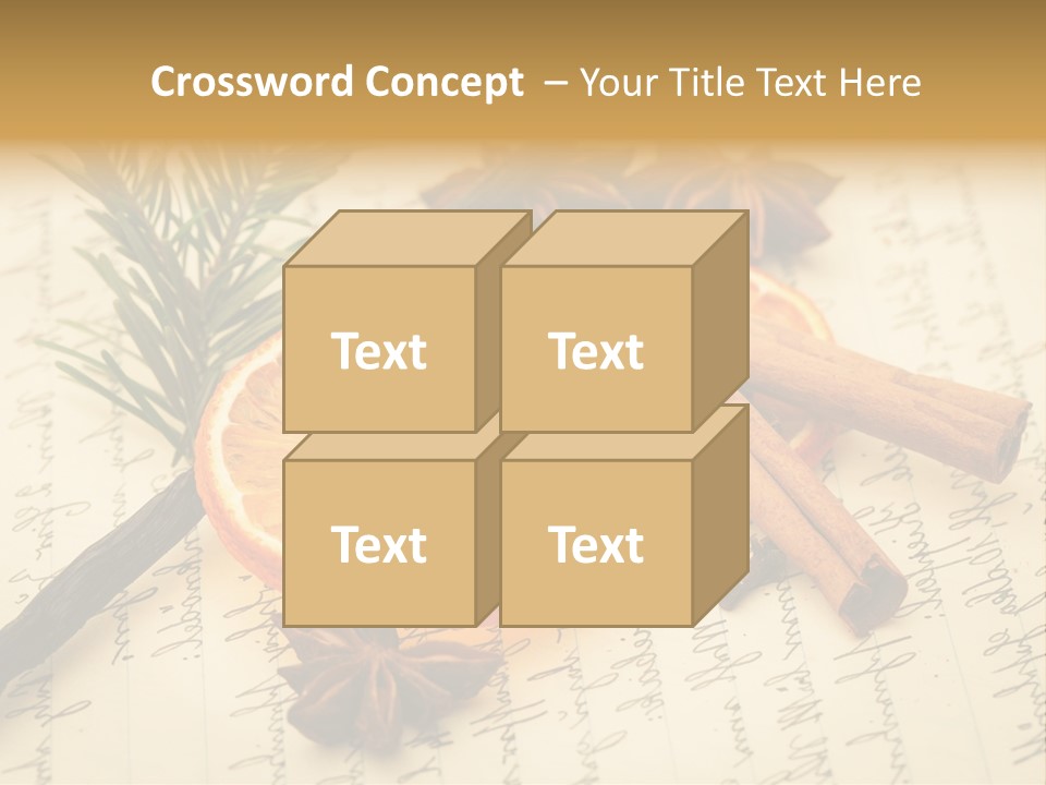 Schrift Zimt Vanille PowerPoint Template