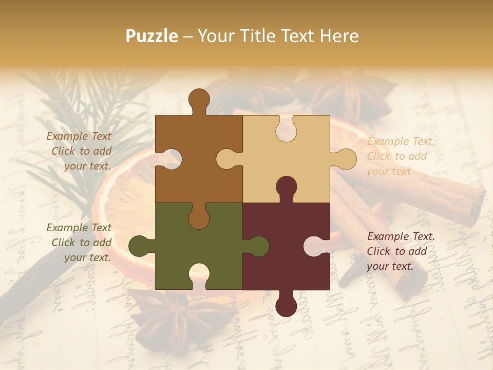 Schrift Zimt Vanille PowerPoint Template