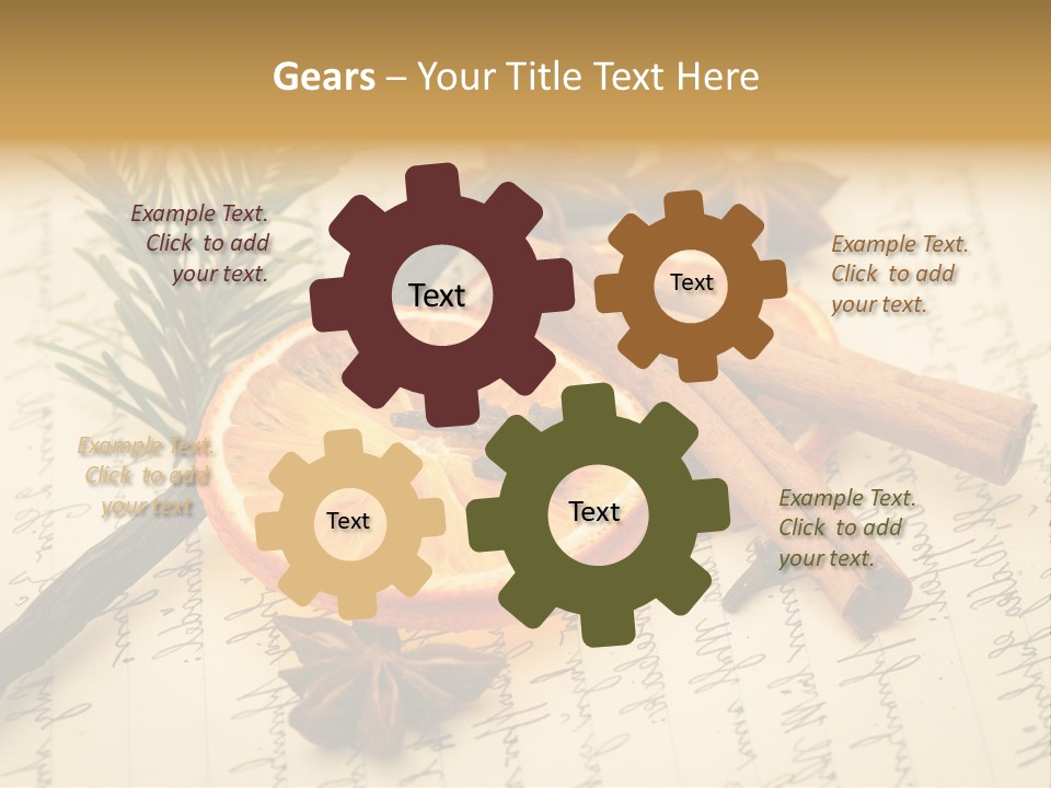 Schrift Zimt Vanille PowerPoint Template