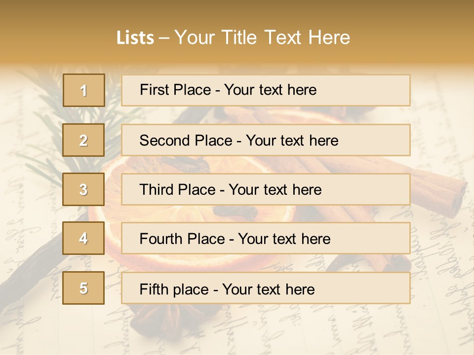 Schrift Zimt Vanille PowerPoint Template