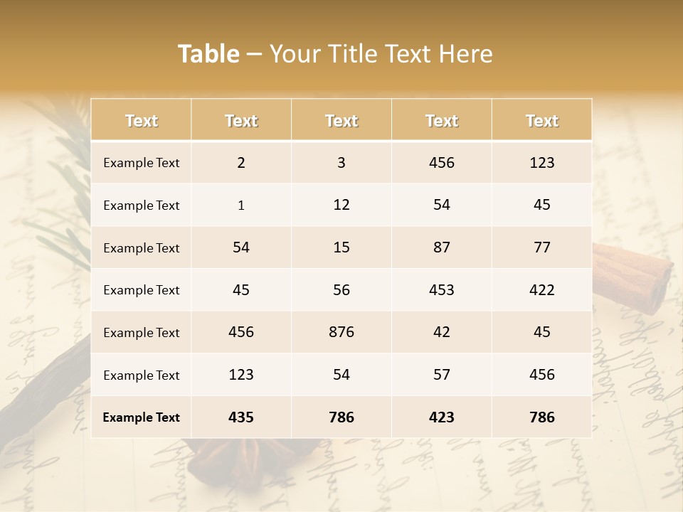 Schrift Zimt Vanille PowerPoint Template