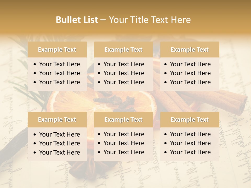 Schrift Zimt Vanille PowerPoint Template