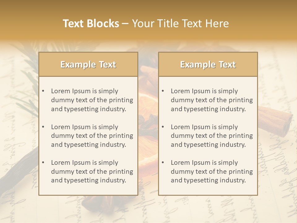 Schrift Zimt Vanille PowerPoint Template