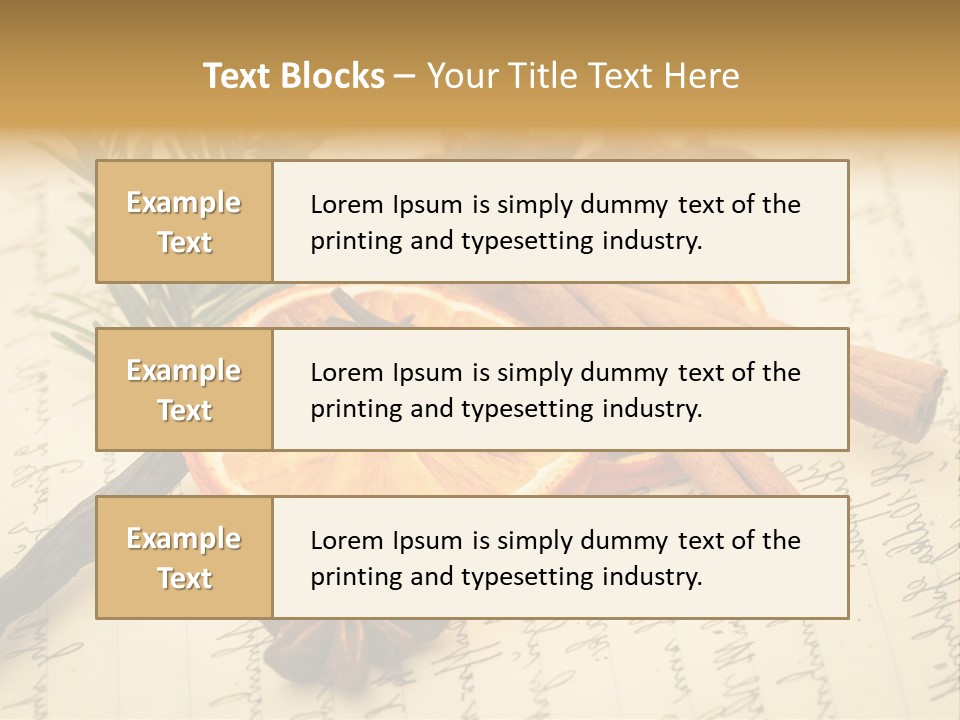Schrift Zimt Vanille PowerPoint Template