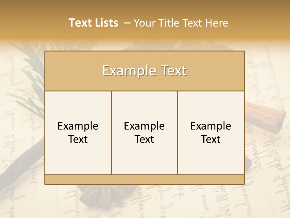 Schrift Zimt Vanille PowerPoint Template