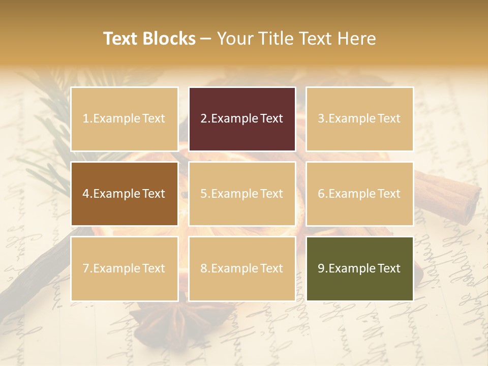 Schrift Zimt Vanille PowerPoint Template
