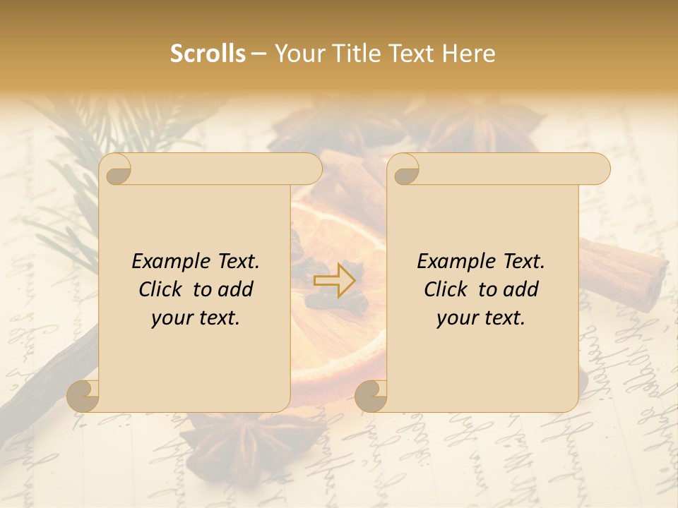 Schrift Zimt Vanille PowerPoint Template