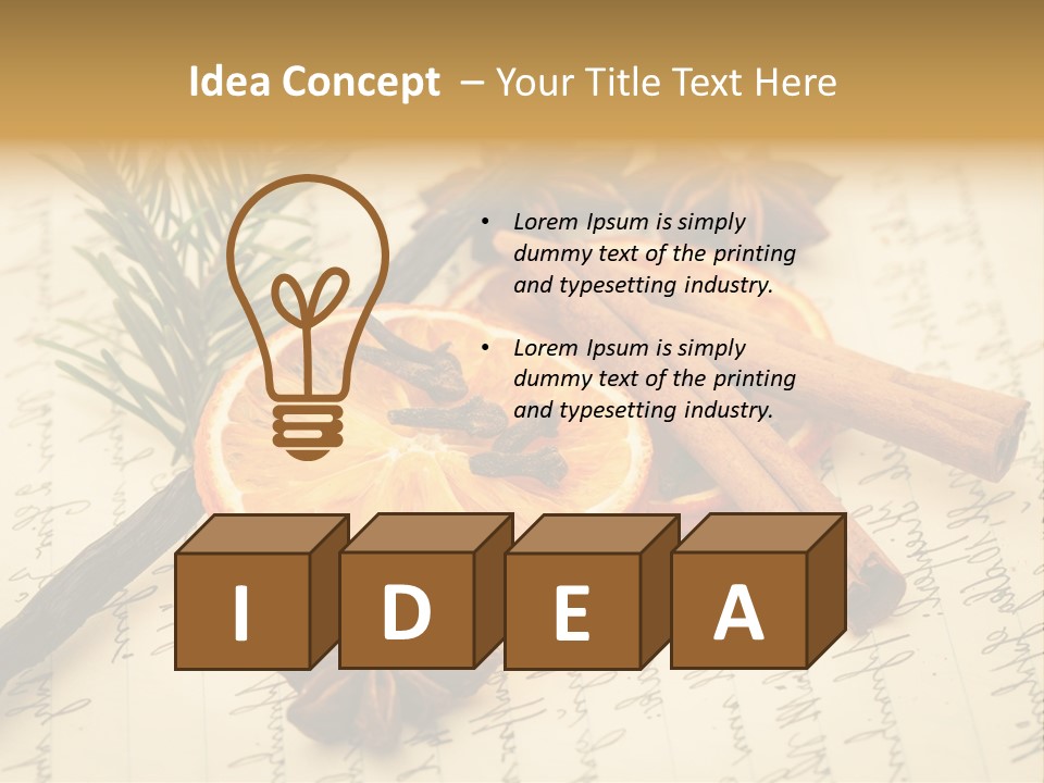 Schrift Zimt Vanille PowerPoint Template